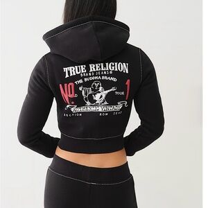 True Religion Black Graphic Hoodie